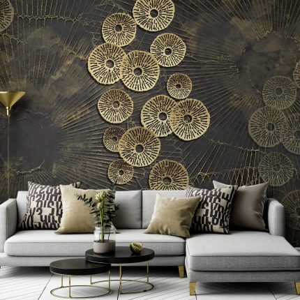 3D golden relief