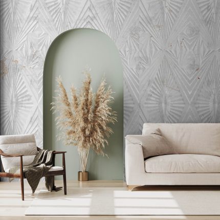Art deco pattern with cracked textures