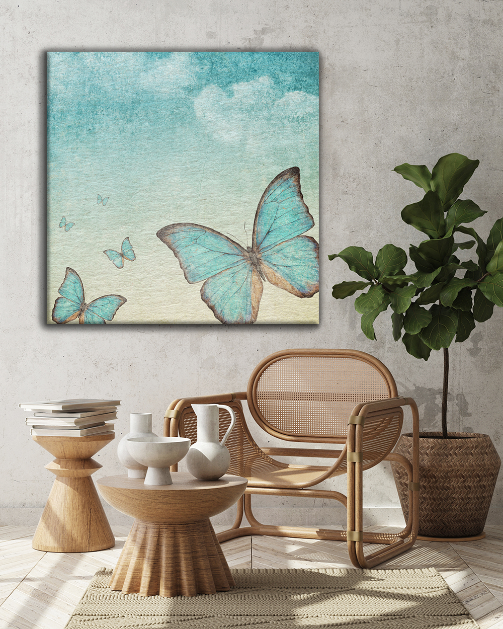 Vintage Butterflies-Canvas
